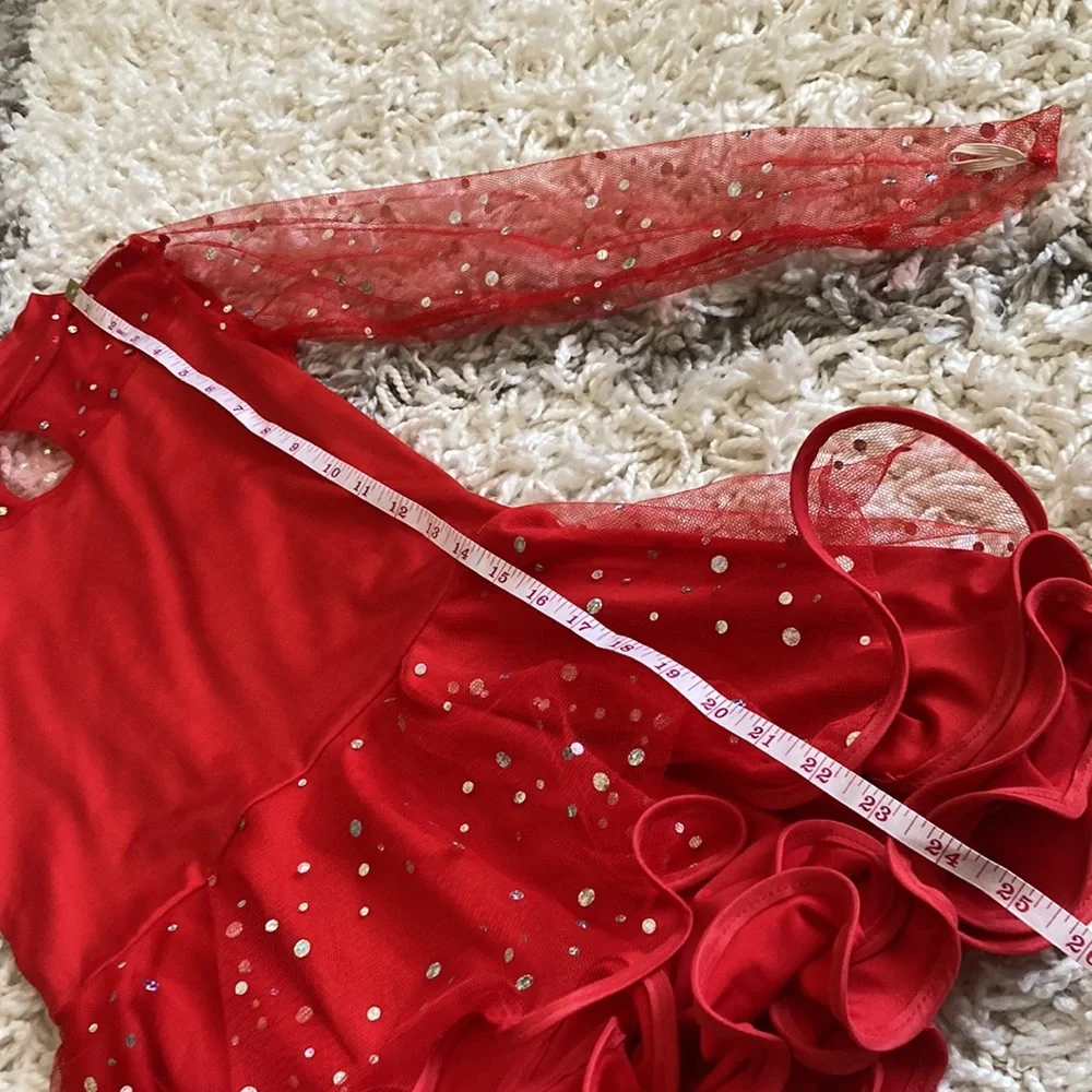 Girl Dance Costume Red Size Medium/Large